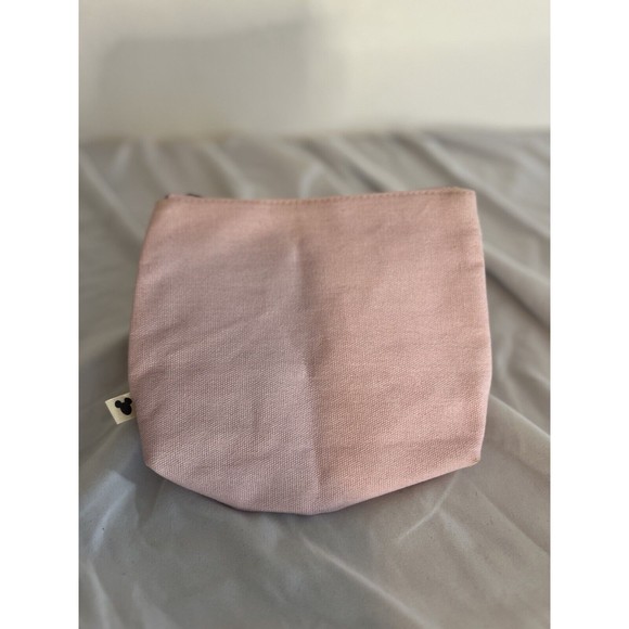 Disney X Junk Food Be Happy Mickey Mouse Pink Zipper Make-up Pouch NWT Rare - Picture 3 of 4